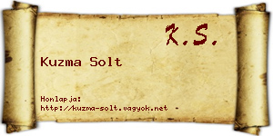 Kuzma Solt névjegykártya